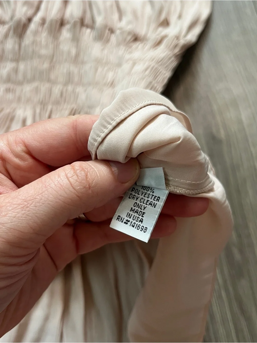 Ramy Brook Light Blush Smocked Waist Babydoll Dress Size Medium